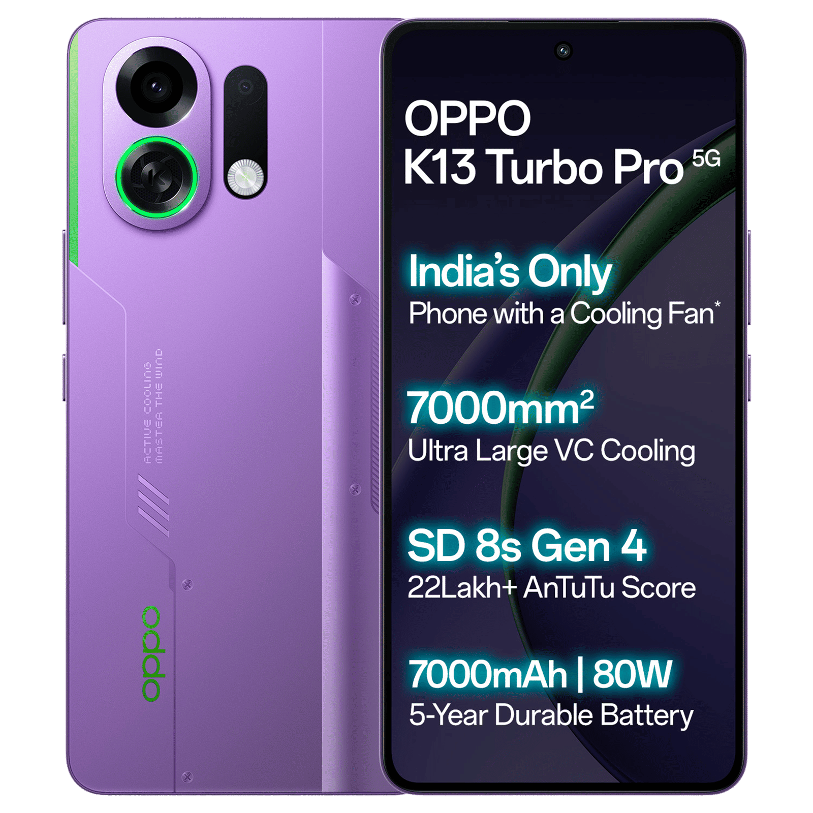 Buy oppo K13 Turbo Pro 5G (12GB RAM, 256GB, Purple Phantom) Online